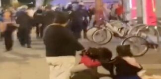 Suspenden a policías que le tiraron sus churros a vendedora