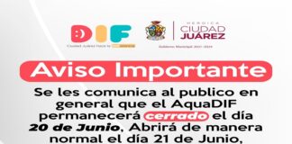 Cerrará el AquaDIF el martes 20 de junio