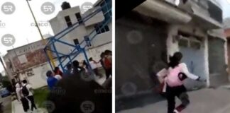 Vídeo: Se desata batalla campal afuera de bachillerato en Puebla