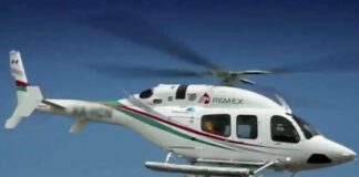 Cae helicóptero cerca de la Sonda de Campeche