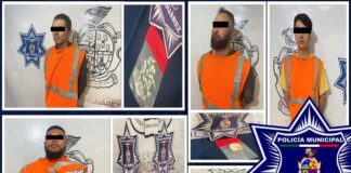 Policías Municipales detienen a cuatro presuntos narcomenudistas