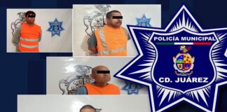 Policías Municipales arrestan a cuatro personas por el delito de violencia familiar