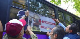 DESENTUERTOS: EN CAMIONES ACARREARON EN GRANDE PARA LA SHEINBAUM