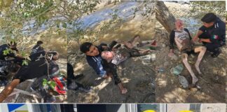 Rescatan policías a senecto que cayó a canal de irrigación