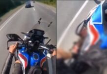 Vídeo: Motociclista pierde parte del pie por querer rebasar en carretera