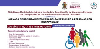Invitan a personas con discapacidad a inscribirse en bolsa de trabajo