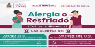 Invita Salud Municipal a prevenir resfriados y alergias