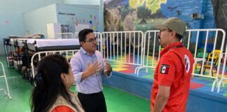 Campamento temporal de migrantes resguarda a 39 familias en situación de movilidad