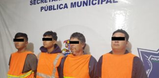 Elementos de la SSPM arrestaron a cuatro sujetos por el delito de despojo