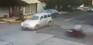 Vídeo: Motociclista cruza calle a toda velocidad y muere al chocar contra un auto