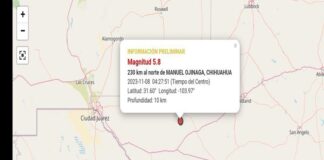 Sismo que se sintió en Juárez fue de 5.8 grados