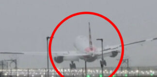 Vídeo: Momento en que un avión se balancea al aterrizar en Reino Unido