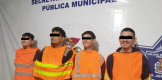 Policías Municipales arrestan a cuatro sujetos por privación ilegal de la libertad