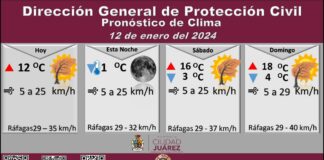 Pronostican temperatura máxima de 12 grados Celsius para este viernes