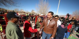 Entrega Presidente Pérez Cuellar parque rehabilitado en la colonia Anapra