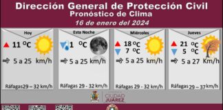 Pronostican martes soleado con temperatura máxima de 11 grados Celsius