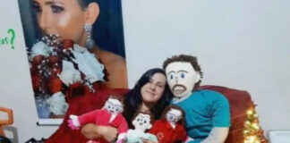 La mujer que se casó con un muñeco de trapo perturba al mundo