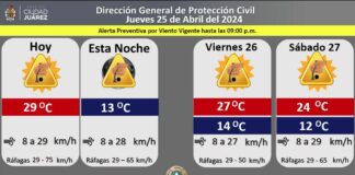 Ráfagas de viento alcanzarán hasta los 75 kilómetros por hora