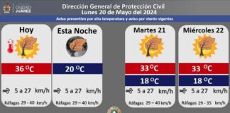 Continúa aumentando el calor en Juárez