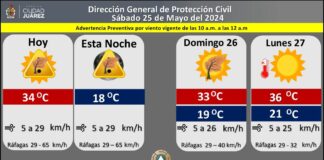 Se pronostican ráfagas de viento hasta de 65 kilómetros por hora