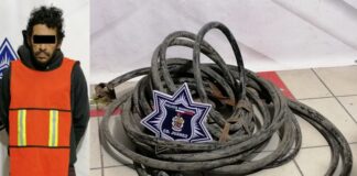 Arrestan a hombre por robar cable viejo