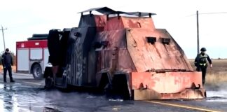 Incendian “megamonstruo” en carretera de Tamaulipas durante enfrentamiento