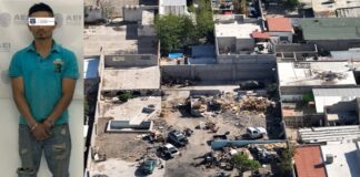 Revientan ‘deshuesadero’ de autos robados en la colonia Azteca