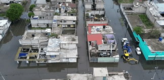 Vuelven inundaciones a Chalco: Trolebús y casas afectadas por las lluvias