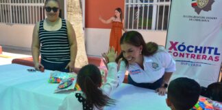 Xóchitl Contreras visita jardines de niños en Juárez para impulsar la educación temprana