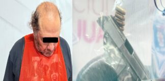 Amenazó a su esposa con pistola calibre 32