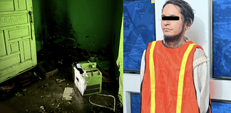 Rescatan a ebrio que incendió su casa