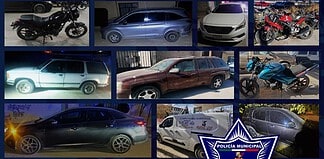 En operativo especial recupera policía municipal 14 vehículos con reporte de robo