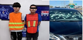 Arrestan a sujetos que acribillaron a chofer de Nissan negro en crucero