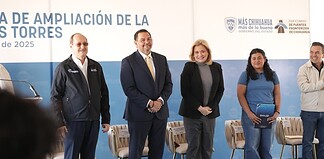 Pérez Cuéllar acompaña a la gobernadora Maru Campos en la apertura de nueva obra vial