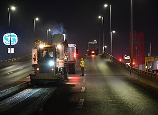 Con trabajos nocturnos comienza Obras Públicas la repavimentación de la Gómez Morín