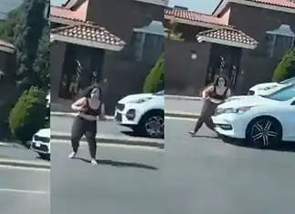 Mujer se arroja a cruce de autos en NL; está grave