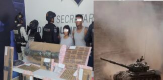 Paseaban con lanzacohetes para destrozar tanques de guerra
